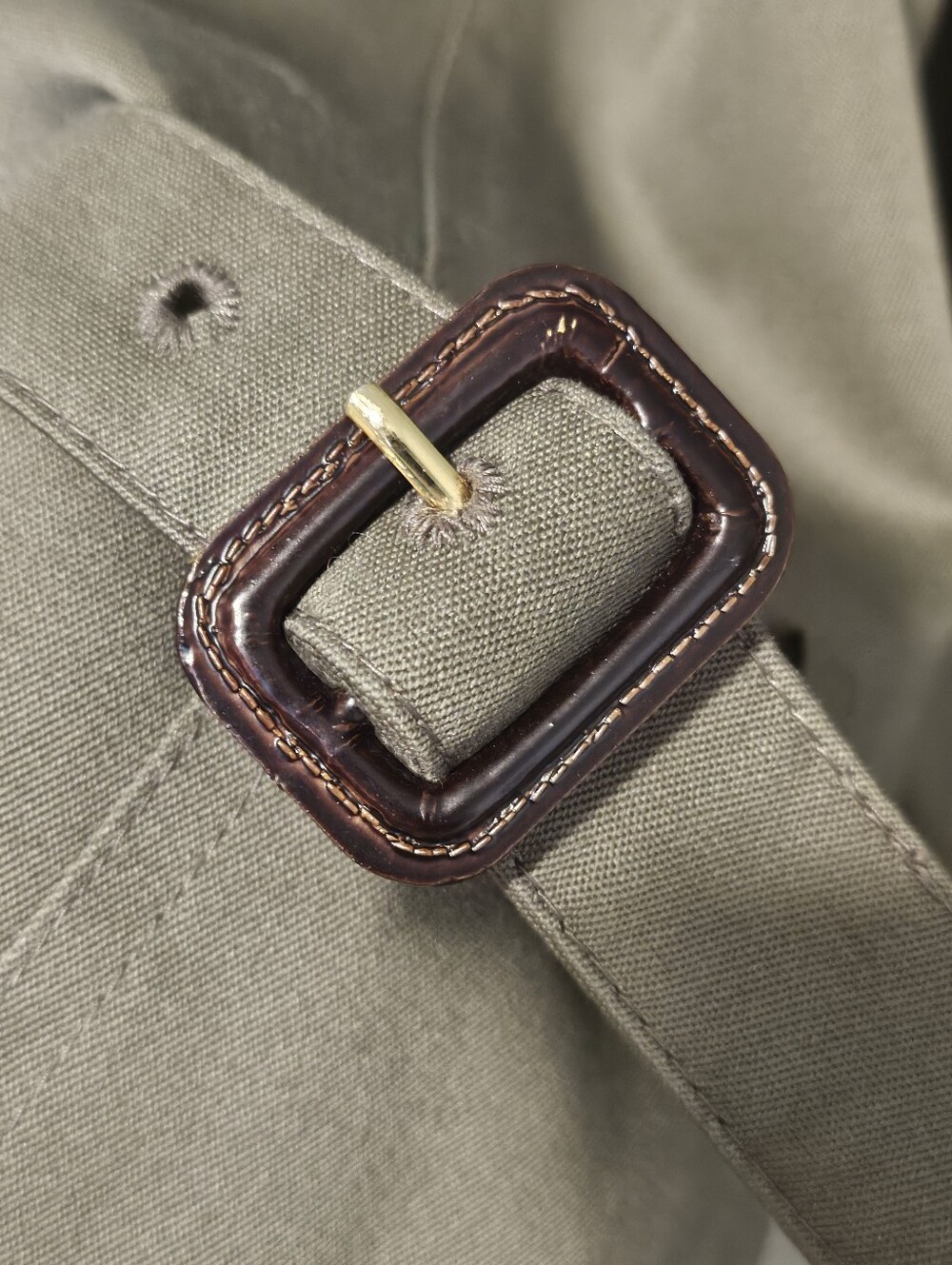 Vintage 90s Lauren Ralph Lauren Khaki Double Breasted Trench Coat 48R Wool Liner - Picture 8 of 16